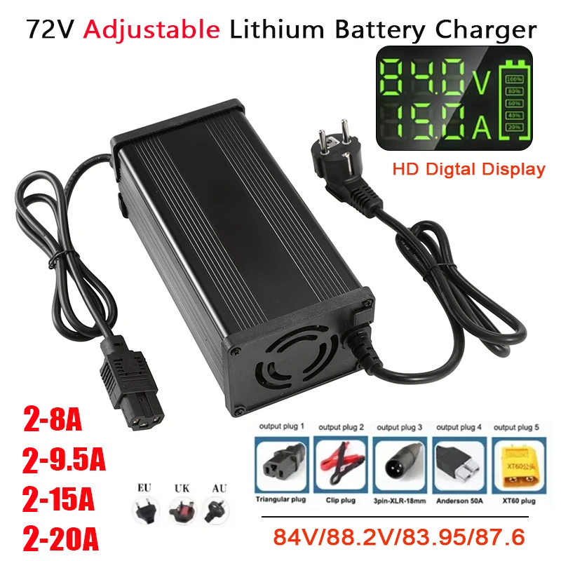 72V 2-8A 2-9.5A 2-15A 2-20A Ad - đánh giá và giá 72V 15A Fast Charger