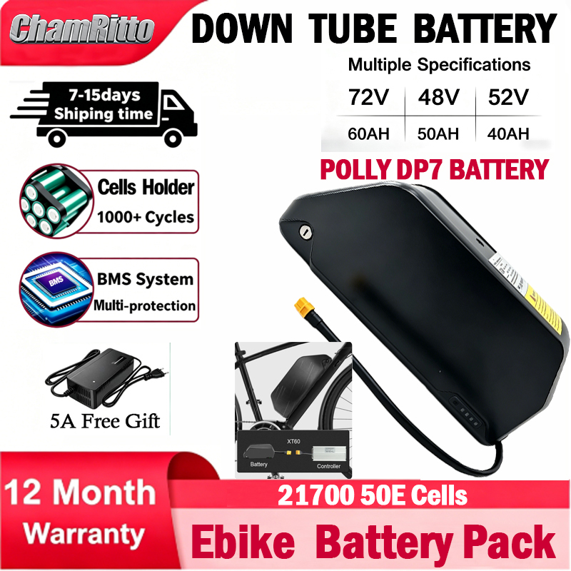 E bike cham-rider 36v 48v 52v  - đánh giá và giá 72V 50Ah 21700 Lithium Battery