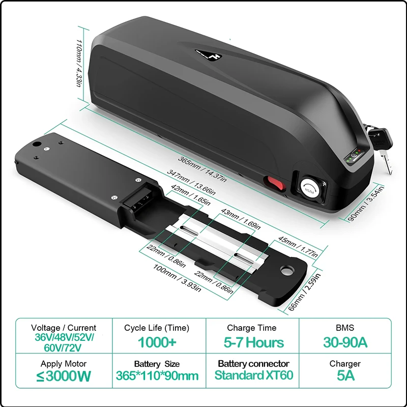 E bike Battery 21700 Hailong P - đánh giá và giá 72V 50Ah 21700 Lithium Battery
