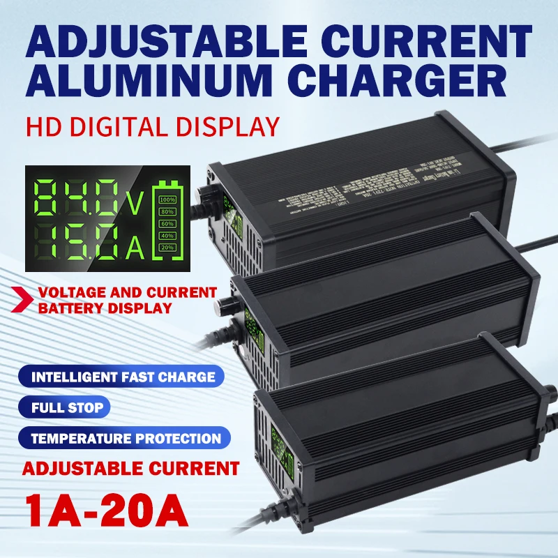 72V Adjustable Lithium Battery - đánh giá và giá 72V 15A Fast Charger