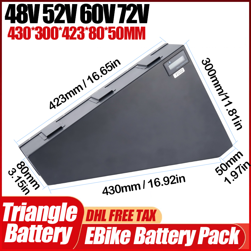 Electric Bicycle 36v 48v 52v 2 - đánh giá và giá 72V 50Ah 21700 Lithium Battery
