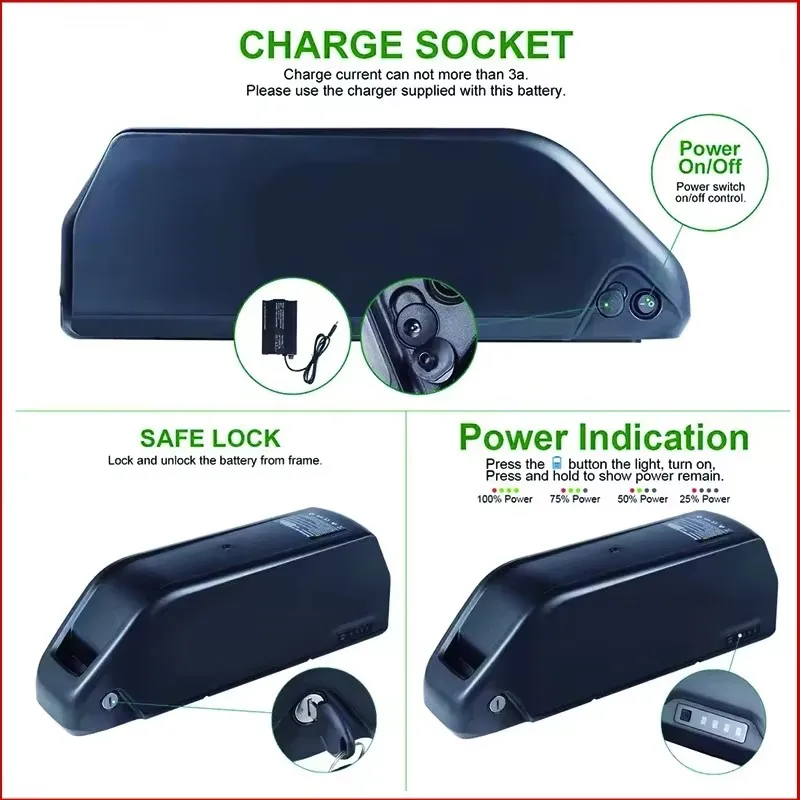 E Bike Hailong chamrider batte - đánh giá và giá 72V 50Ah 21700 Lithium Battery